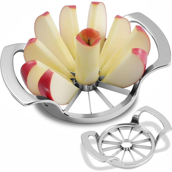 Apple Slicer,12-Blade Extra Large Apple Corer, Heavy Duty Stainless Steel Apple Cutter and Divider,Easy to Use, Time-Saving.