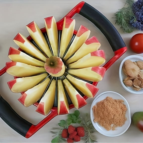 Apple Slicer: 16pcs Divider, Large-Size Stainless Steel Corer & Fruit Cutter
