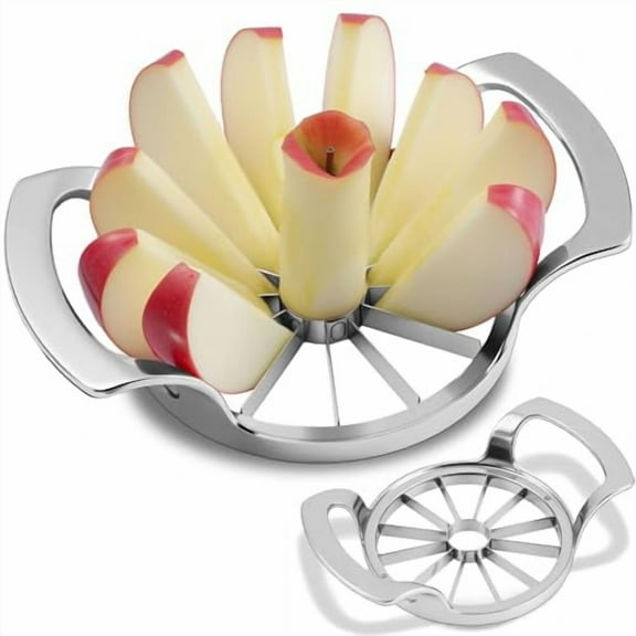 Apple Slicer,4.75-Inch 12 Blade Extra Large Apple Slicer and Corer，Heavy Duty Apple Cutter and Divider，Easy to Use,Time-Saving.