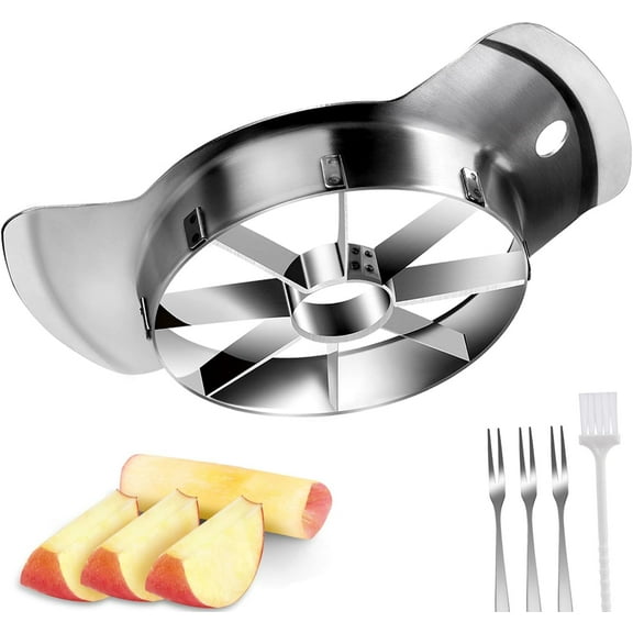 Apple Slicer, ARRITZ Stainless-Steel Apple Cutter 8 Slices, Sharp Blade Fruit Corer and Slicer, Dishwasher safe