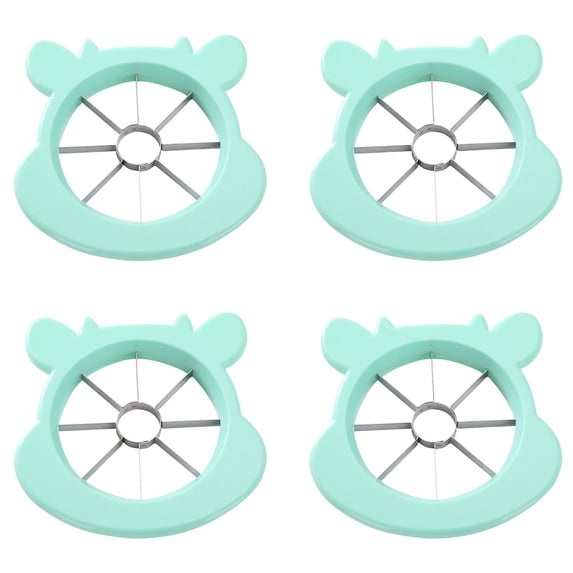 Apple Slicer Corer with 8-Sharp Stainless Steel Blades, Ergonomic Non-Slip Handle Fruit Cutter for Pears, Potatoes & Onions, Quick Healthy Snack Prep Tool, man-Safe Kitchen Gadget, , 4 Pc Apple Knife