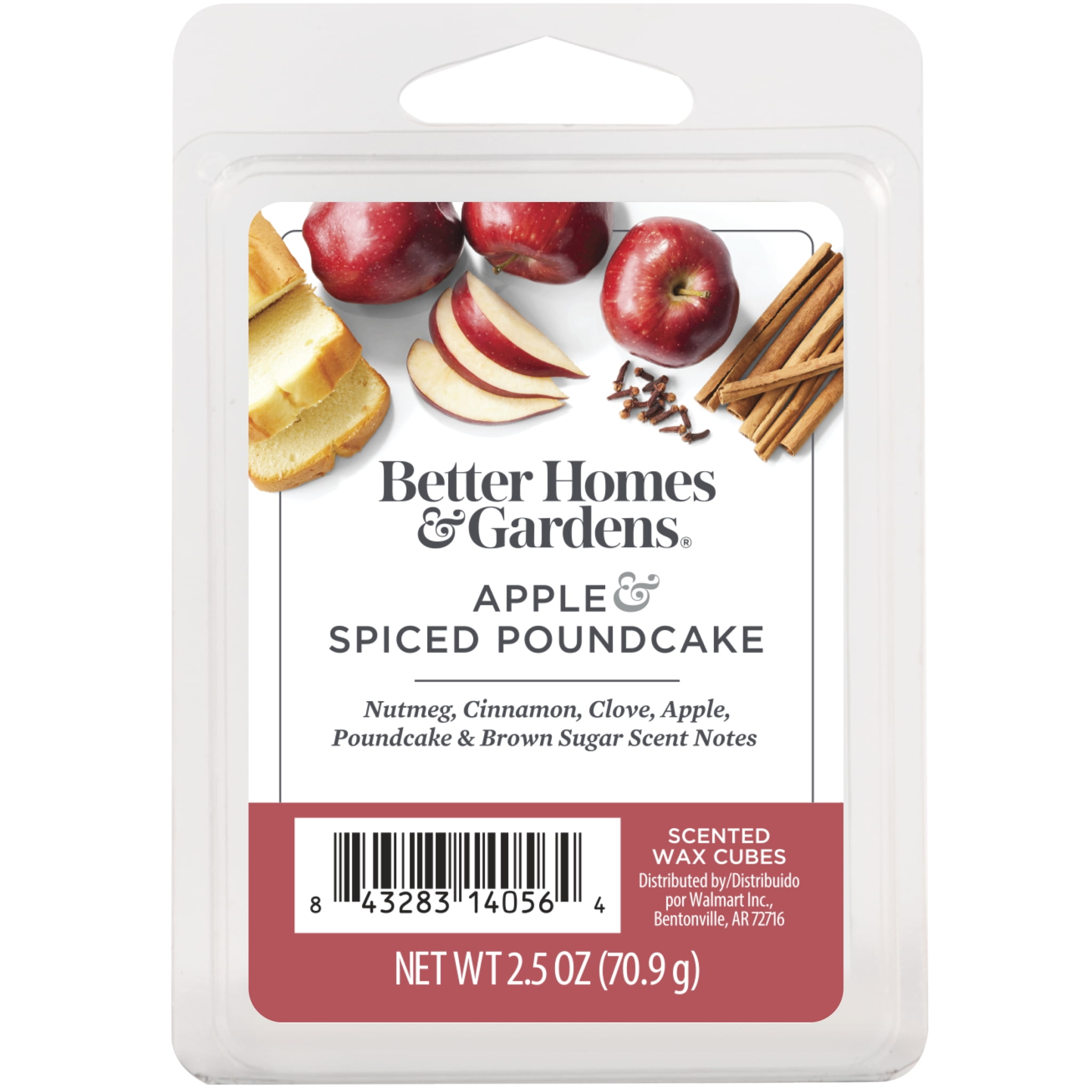 Apple & Spiced Poundcake Scented Wax Melts, Better Homes & Gardens, 2.5 oz (1-Pack)