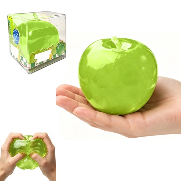 Apple Squishies, Fruit Squishies Giant Jumbo Realistic Moldable Slow Rise Relaxing Sensory Fidget Toy Squeezable Ball(Apple)