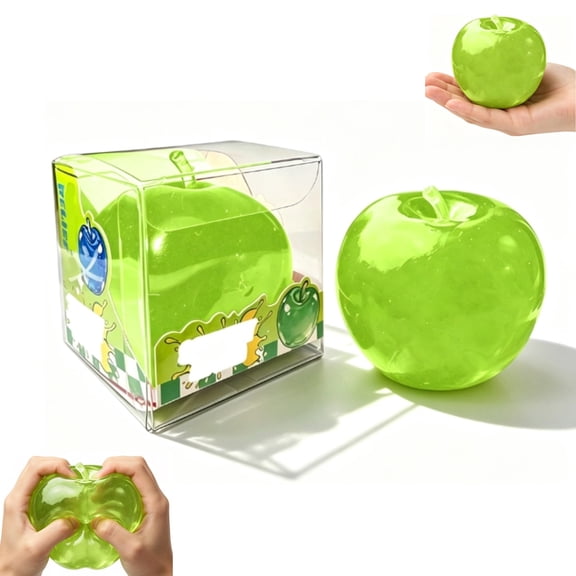 Apple Squishies, Fruit Squishies Giant Jumbo Realistic Moldable Slow Rise Relaxing Sensory Fidget Toy Squeezable Ball(Apple)