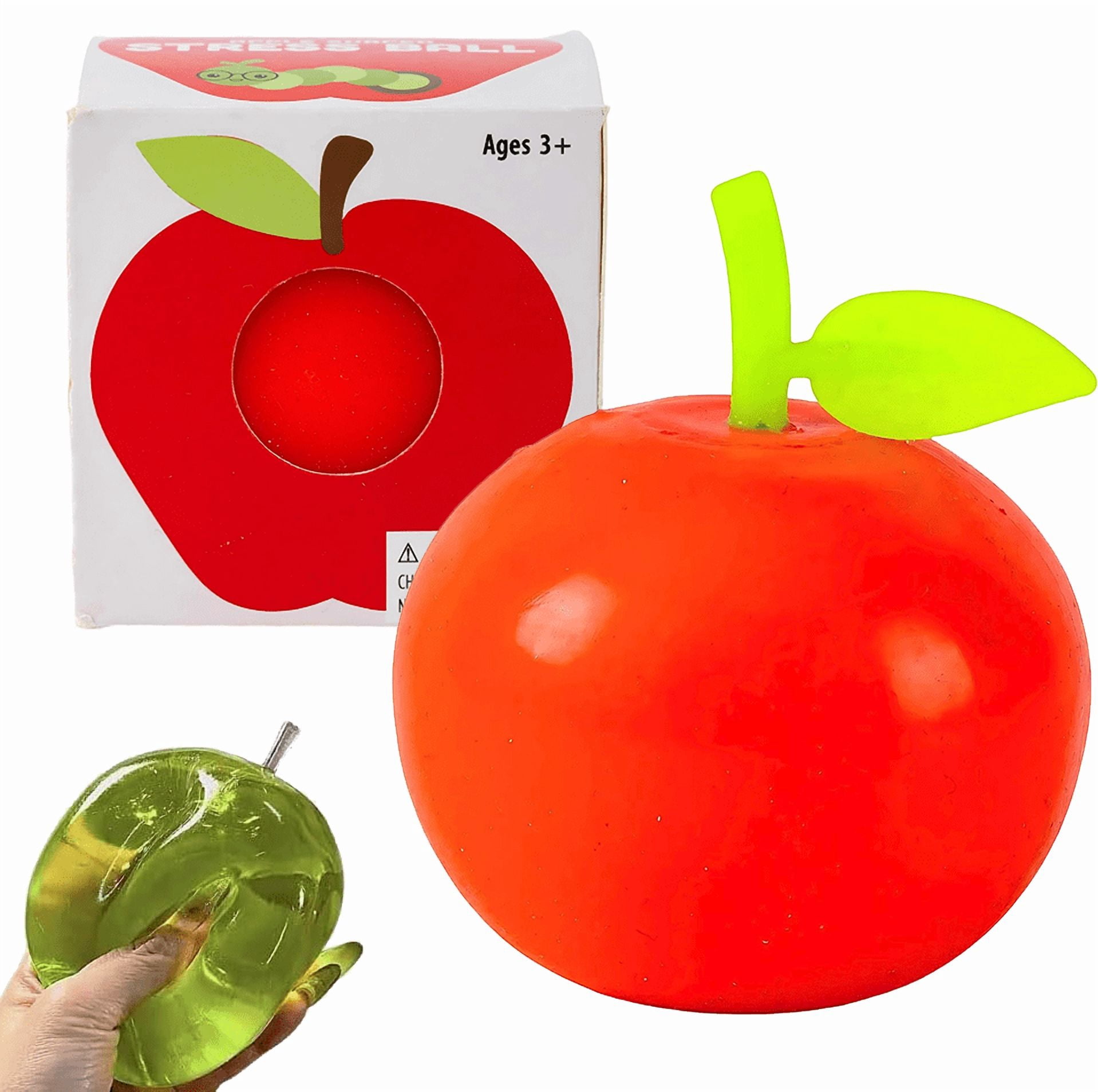 Apple Squishy, Green/Red Squishy Apple Giant Fruit Squishies Realistic Oversized Slow Rising Squeeze Fidget Stress Ball for Home Office