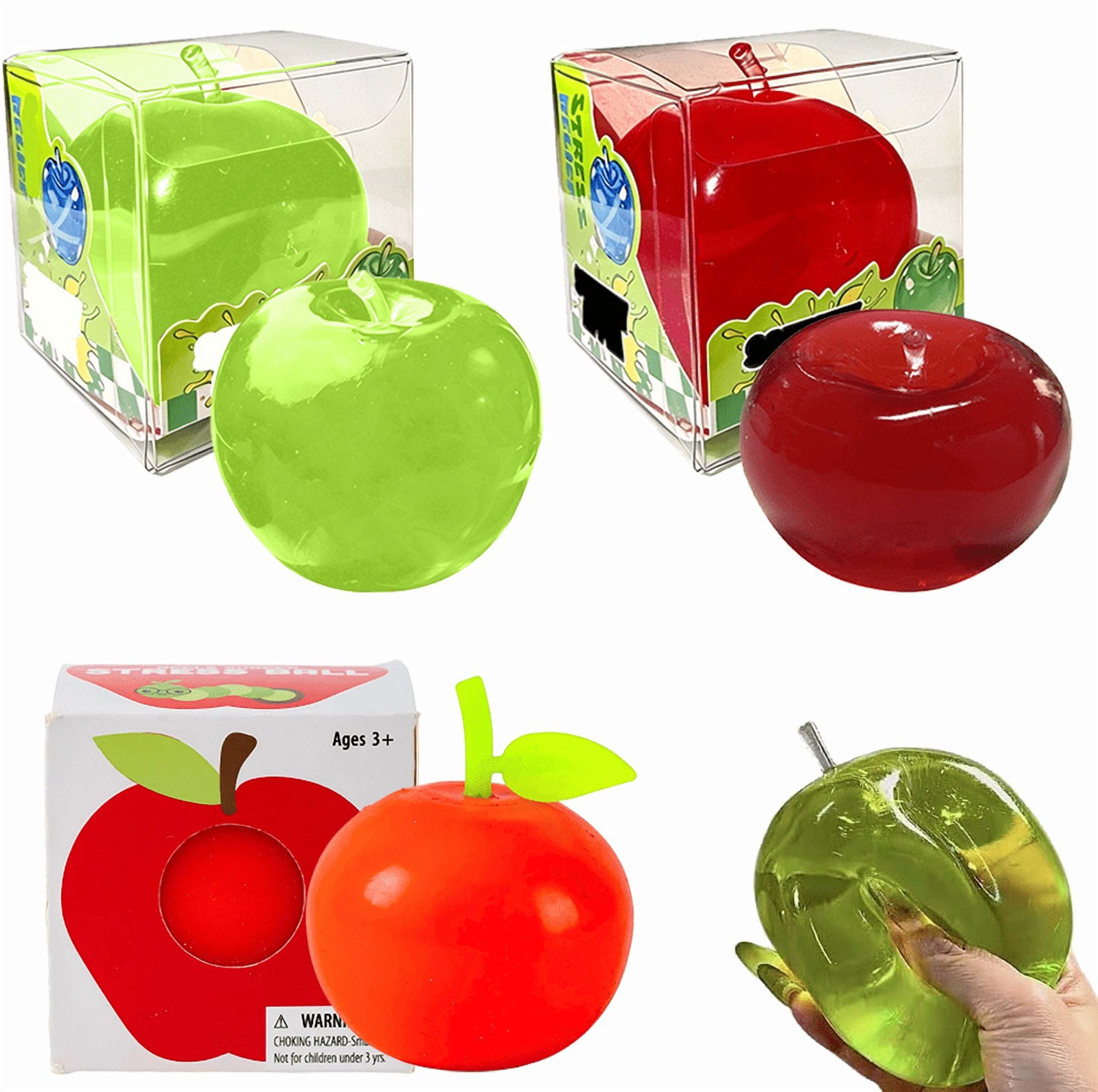 Apple Squishy, Green/Red Squishy Apple Giant Fruit Squishies Realistic Oversized Slow Rising Squeeze Fidget Stress Ball for Home Office