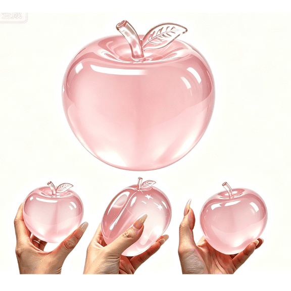 Apple Squishy, Light Pink Apple Squeeze Toys with Leaf, Apples Squishies Fidget Toy, Slow Rebound Maltose Fruit Stress Balls for Adults Anxiety Relief Office Home, Sensory