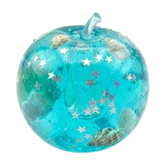 Apple Squishy Slow Rebound Stress Ball, Clear Fruit Squeeze Fidget for Anxiety Relief, Soft Pinch Sensory for Adults Relaxation