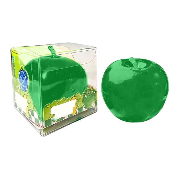 Apple Squishy, Slow Rise Squishy Green Clear Fruit Fidget Ball, Elastic Squeezy Squishy Sensory Toy Ideal For Party Favors And Hand Play Relaxation