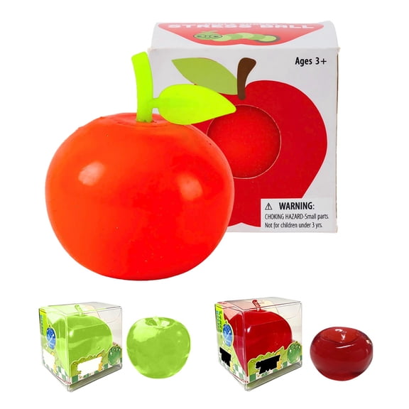 Apple Squishy Slow Rising Fruit Squishies Soft Squeeze Ball Stress Relief Desk Fidget Toy for Classroom & Office Use