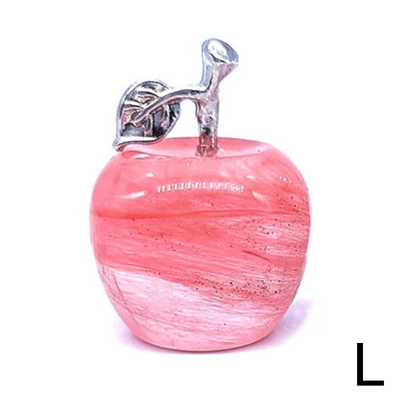 Apple Statue Healing Crystal Home Decor Gemstone Natural Stone Christmas I2G4
