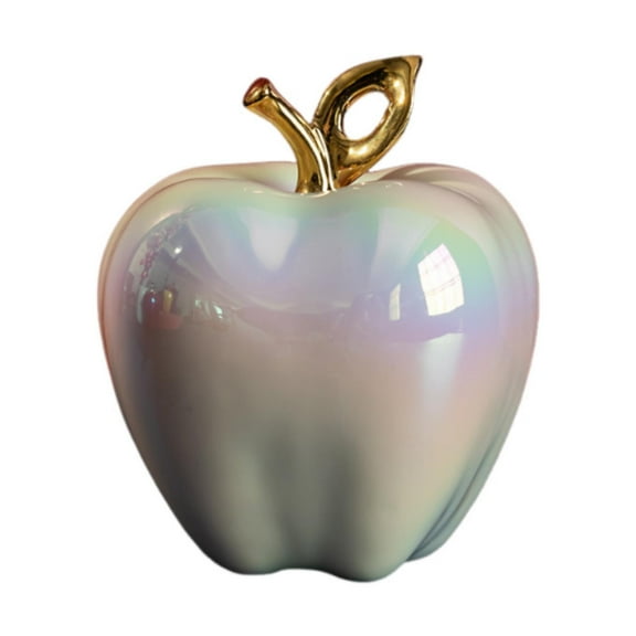 Apple Statue Sculpture Ornament Ceramic Glazed Finish Home Office Living Room Decor for Adults