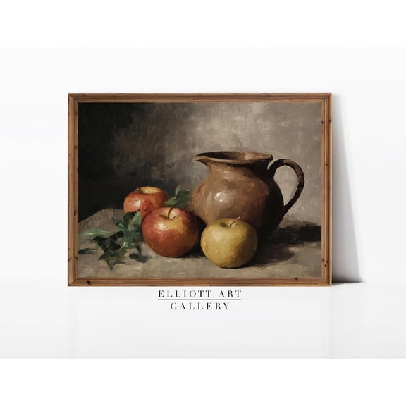Apple Still Life Country Kitchen Print Poster Vintage Poster E9, Unframed Poster Size 8x12 F03.1.18l387
