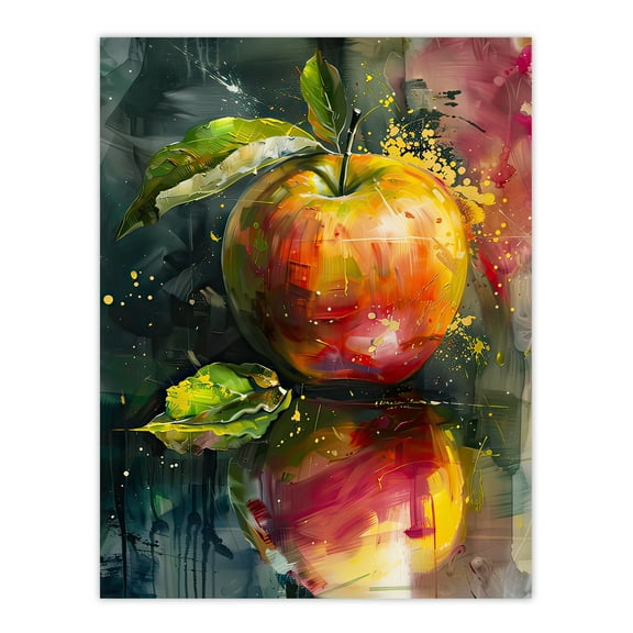 Apple Still Life Modern Artwork Fruit Mirror Living Room Extra Large XL Wall Art Poster Print