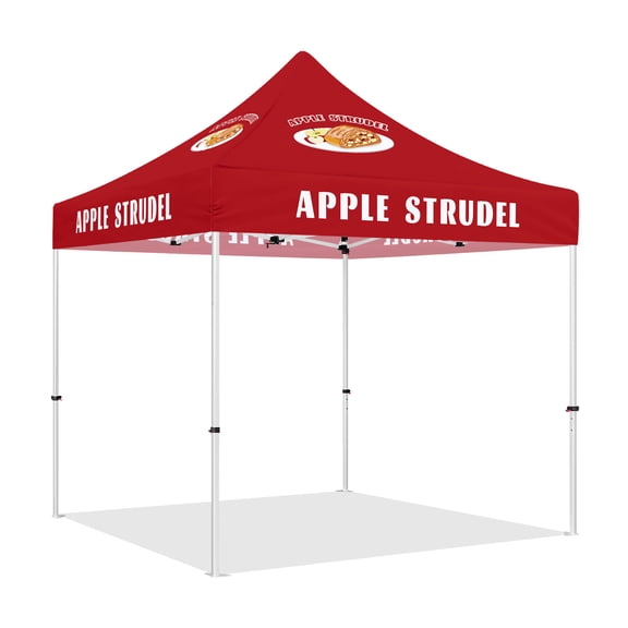 Apple Strudel Tent, Heavy Duty Outdoor Canopy Tent 10x10, Apple Strudel Themed Business Food Vendor Tent for Pop Up Market Strudel Pastry Advertising Canopy