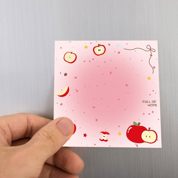 Apple-Style Cute Memo Pads, Self-Adhesive Removable Sticky Notes for Office Desk & Home Organization, Variant A