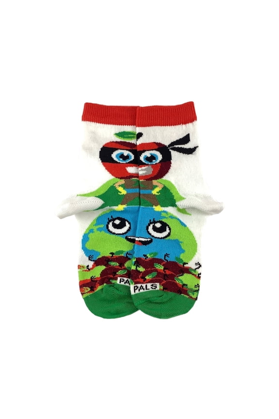Apple Superhero Socks from the Sock Panda Size: Small (Age 3-5)