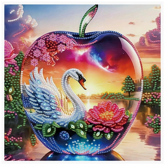 Apple Swan Diamond Art Painting Kit
