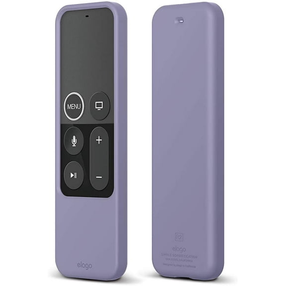 Apple TV Remote Case Cover - elago R2 Slim Case Compatible with Apple TV Siri Remote 4K / 4th Generation (Lavender Grey) - Slim Fit, Scratch-Free Silicone, Shock Absorption