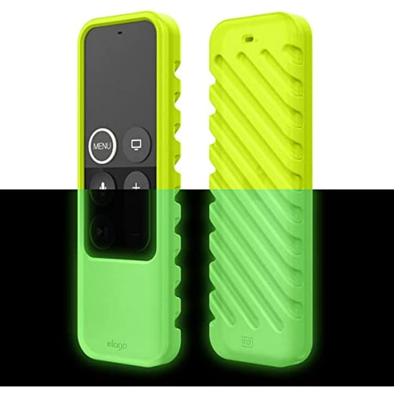 Apple TV Remote Case Cover - elago R3 Protective Case Compatible with Apple TV Siri Remote 4K (5th) / 4th Generation (Neon Yellow) - Extra Protection, Lanyard Included