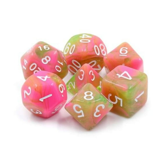 Foam Brain Games Poly Set - Apple Taffy w/White (7) New