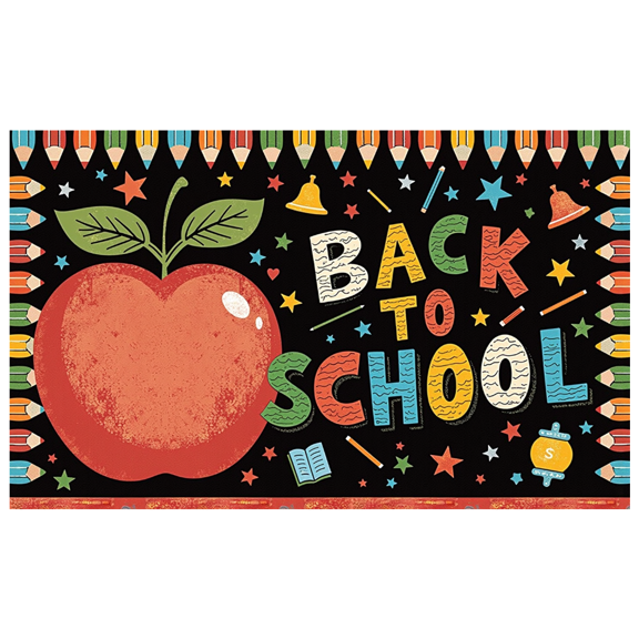 Apple Theme Back to School Banner Educational Classroom Decor for Teachers Kids Students School Party