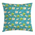 thumbnail image 1 of Apple Throw Pillow Cushion Cover, Fresh Granny Smith Apples Raw Fruit Ornamental Harvest Winter Season Produces, Decorative Square Accent Pillow Case, 16 X 16 Inches, Apple Green Teal, by Ambesonne, 1 of 2