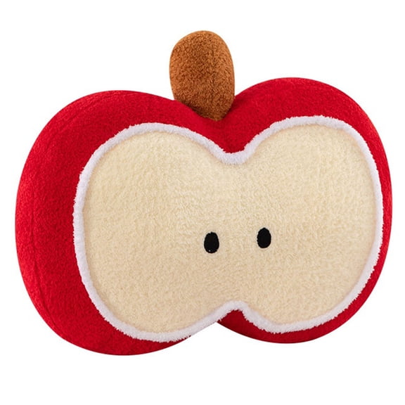 Apple Throw Pillow,Soft Plush Fruit Cushion,3D-Apple Shaped Plush Pillow for Bed Chair Sofa
