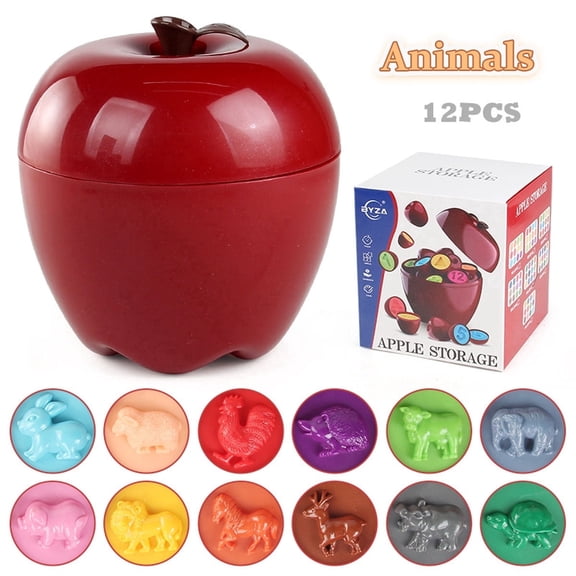 Apple Toys Montessori Shape Sorter Toys for Toddlers 1-3, Educational Learning Toy with Color Sorting and Fine Motor Skills, Easter Basket Stuffers Gift for Boys Girls,Animals