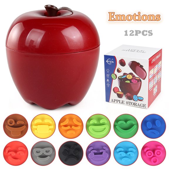 Apple Toys Montessori Shape Sorter Toys for Toddlers 1-3, Educational Learning Toy with Color Sorting and Fine Motor Skills, Easter Basket Stuffers Gift for Boys Girls,Emotions
