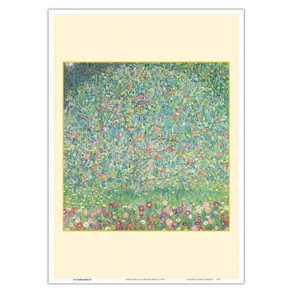 Apple Tree (1) - From an Original Color Painting by Gustav Klimt c.1912 - Master Art Print 10in x 14in