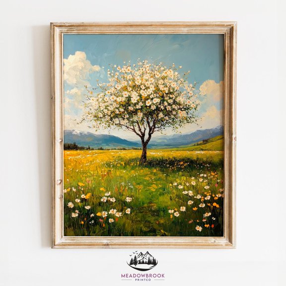Apple Tree Blooming Spring Unframed Paper Print