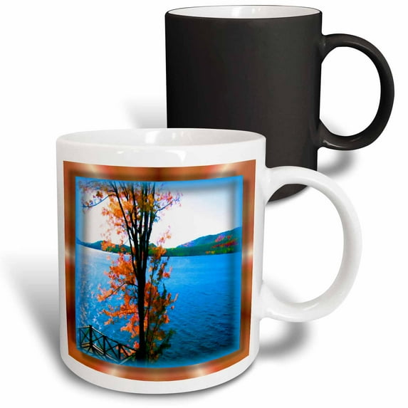 3drose, Apple Tree by the Lake, 11oz Magic Transforming Mug