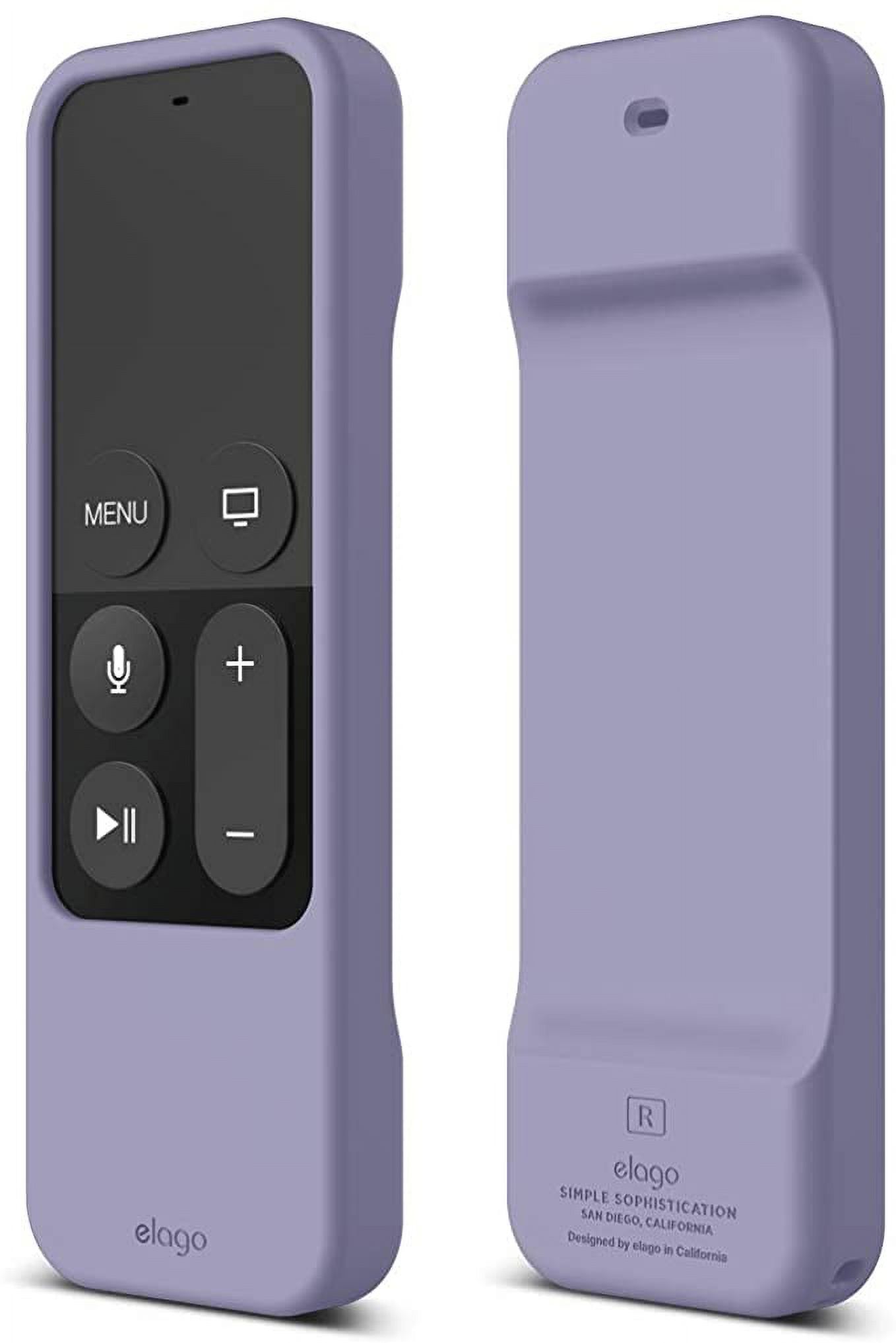 Apple Tv Remote Case Cover - elago R1 Intelli Case for Apple TV Siri Remote 4K / 4th Generation (Lavender Grey) – Magnet Technology, Shock Absorption, Lanyard Included, Apple Tv 4k Remote Case - image 1 of 7
