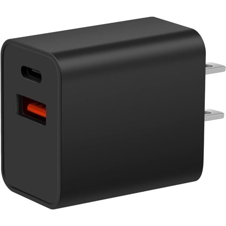TOEVER for Apple USB C Charger Block, for Watch Se Charger, Upgrade Dual Port Fast Charging Block Cube Brick Plug Adapter Compatible for Apple Watch SE Series 9 8 7 6, iPhone 15 Pro Max, Black