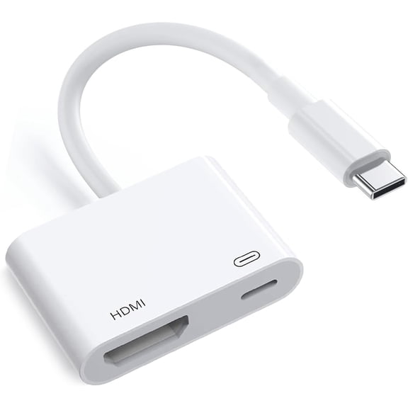 Apple USB-C to HDMI Adapter 4K@60Hz for iPhone 15 16 17 MacBook Pro Air iPad Pro, MFi Certified Type-C Digital AV HDMI 2.0 Cord Compatible with Samsung Galaxy S26/S25