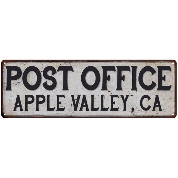 Apple Valley, Ca Post Office Metal Sign Vintage 8x24 108240011469