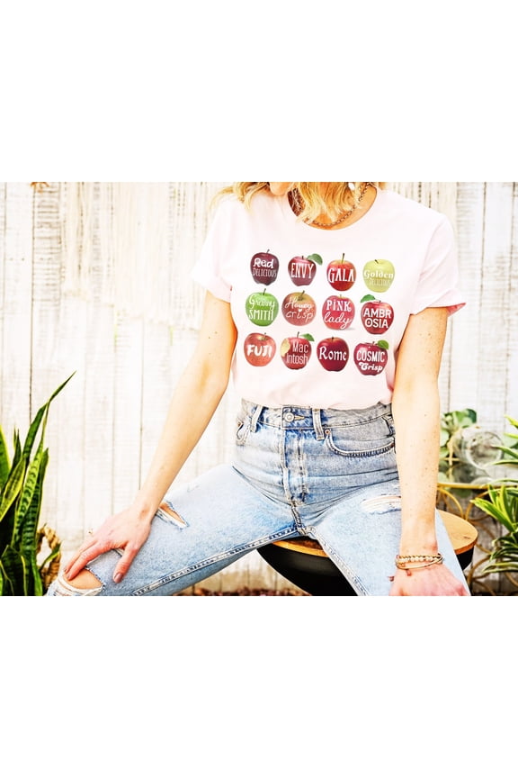 Apple Varieties Graphic Tee - Teacher Unisex Soft T-Shirt All Size S-5Xl