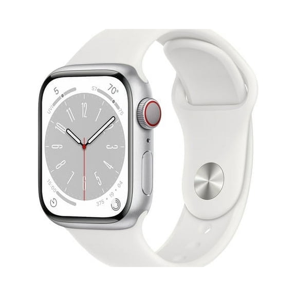 Restored Apple, WATCH 8 41MM, Watch Series 8, Cellular, 18 Hour Battery Life, 1 Pound, Silver/41mm Smart Watch, 1, 1,