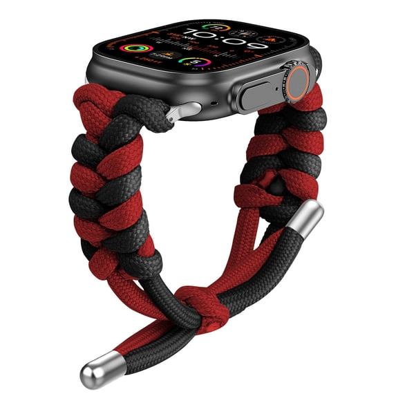 for Apple Watch 38/40/41/42mm(Series11 10) – Two-tone Woven Umbrella Rope Watch Band, Adjustable Breathable Slim Braided Wrist Strap for iWatch Series 11 10 9 8 7 6 5 4 3 2 1 SE321, C