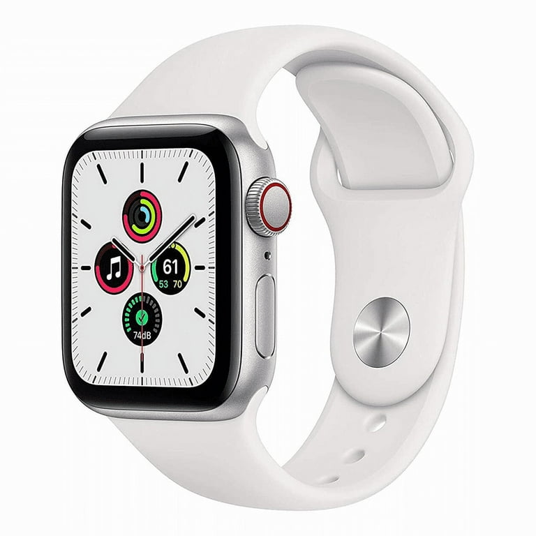 Apple Watch SE (GPS) + Cellular 40 mm Silver White Case with Apple Watch SE (GPS) + Cellular 40 mm Silver White Case with