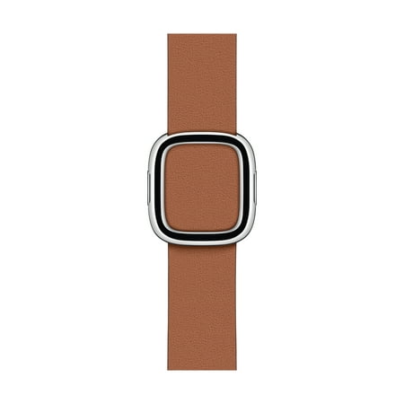 Leather Modern Buckle for Apple Watch™ 40mm - Small - Saddle Brown