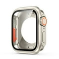 thumbnail image 1 of For Apple Watch 44mm Screen Protector Case, [ All in one Protector Case ] Tempered Glass Unique Design Case Cover for iWatch Series 6/5/4/SE 44mm (For iWatch 44mm),Starlight, 1 of 9