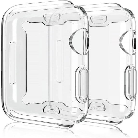 for Apple Watch 45mm Case iWatch Screen Protector TPU All-Around Protective Case Clear Ultra-Thin Cover for Apple Watch Series 7 2 Pack Case for 45mm Apple Watch case Clear