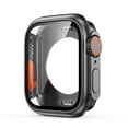 thumbnail image 1 of For Apple Watch 45mm Screen Protector Case, [ All in one Protector Case ] Tempered Glass Unique Design Case Cover for iWatch Series 7/8/9 Series 45mm (For iWatch 45mm),Original Black, 1 of 9