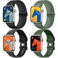 thumbnail image 1 of Apple Watch Band 38/40/41mm, 4Pk Nylon Silicone Apple Watch Strap Sport Solo Loop for Apple Watch Series 1/2/3/4/5/6/7/8/SE Women Men, Green, 1 of 8