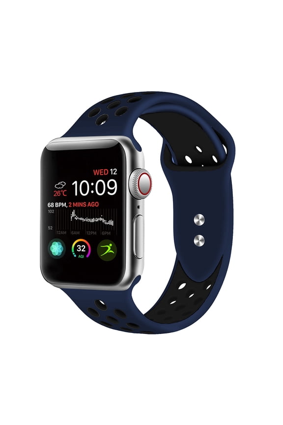 Apple Watch Band 38MM 40MM 42MM 44MM, Silicone Sport Bands, Breathable Silicone Replacement Watch Strap for Apple Watch Series 1, 2, 3, 4, 5 S/M & M/L (19-Colors)