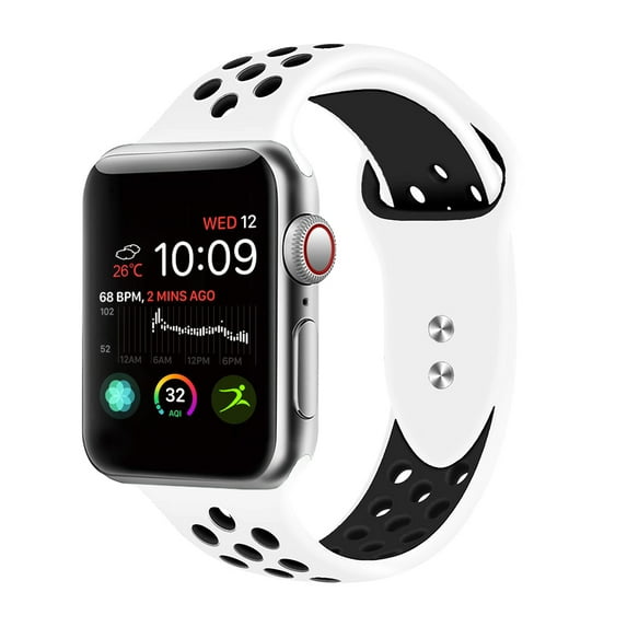 Apple Watch Band 38MM 40MM 42MM 44MM, Silicone Sport Bands, Breathable Silicone Replacement Watch Strap for Apple Watch Series 1, 2, 3, 4, 5 S/M & M/L (19-Colors)