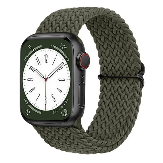 Apple Watch Band 38mm 40mm 41mm 42mm 44mm 45mm 49mm for Women Men ,Braided Stretchy Adjustable Straps Compatible iWatch Bands for Series 9 8 SE 7 6 5 4 3 Ultra 2 1
