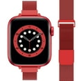 thumbnail image 1 of Apple Watch Band 38mm 40mm 41mm for Women, Slim & Thin Milanese Loop -Red, 1 of 7